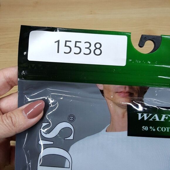 STANFIELDS Shirt Mens Medium Gray Cotton Blend Waffle Knit Base Layer Top - Picture 7 of 7